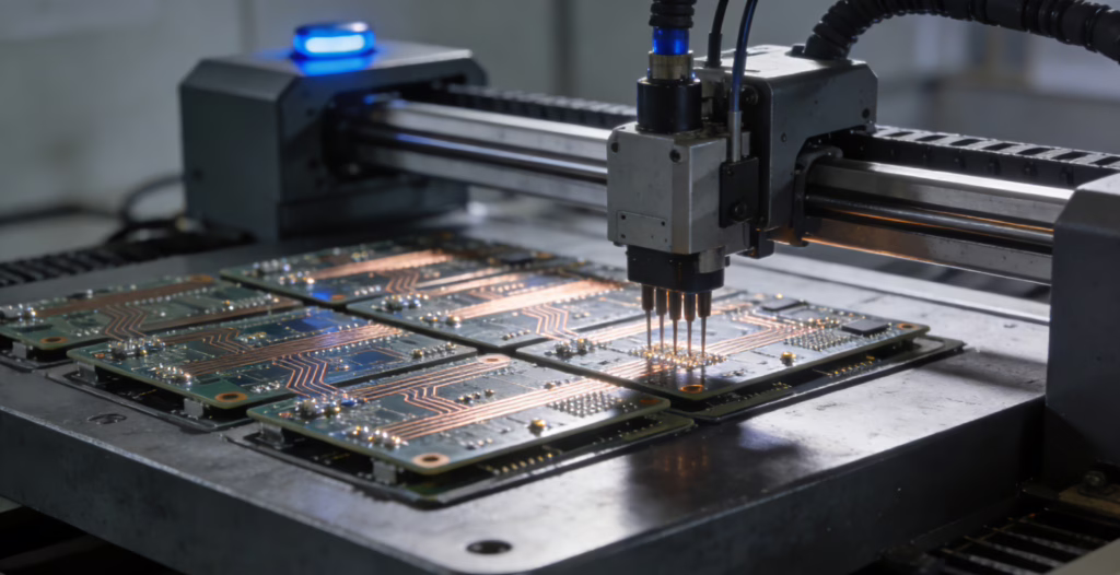 Test de la carte PCB par sonde volante
